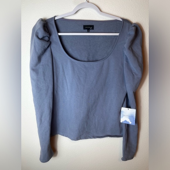 NWT MAJORELLE Puff Sleeve Top Soft Girl Whimsical Regencycore Ballet Size XL - Picture 2 of 6